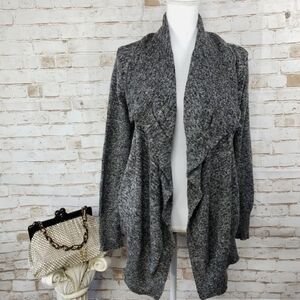 SO Open Front Marled Waterfall Cardigan